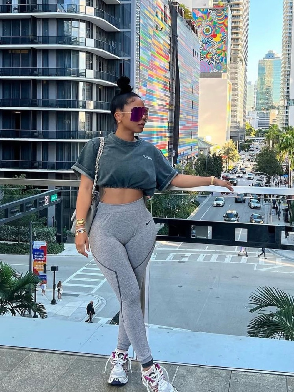 Minaa Monroe “That Girl.” Vintage Wash Cinched Crop Top NWT Size S